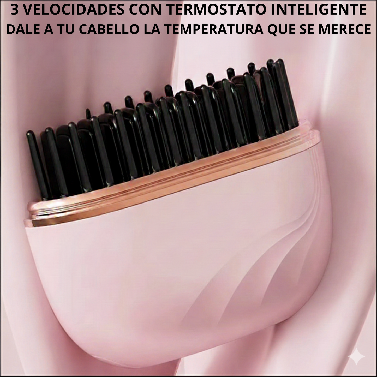 Electric Heating Hair Straightener Brush Portable Mini Hair Straightener 3 Temperature Hot Hair Comb Anti-Scald for Men & Women